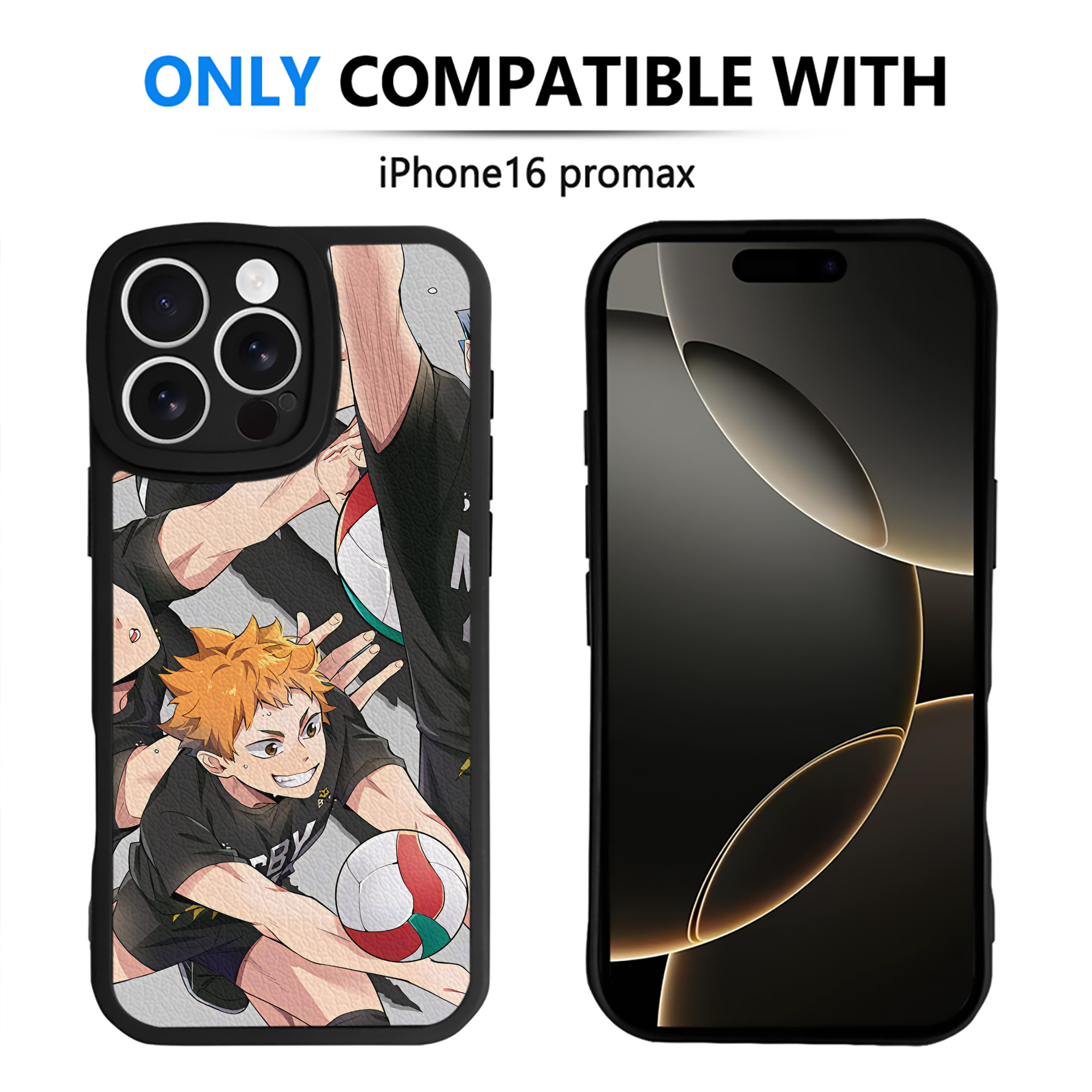 （画像用） ハイキュー!! Haikyu!! 【iPhone 16シリーズ対応】シリコンスマホケース（レザー調） 材質：シリコン